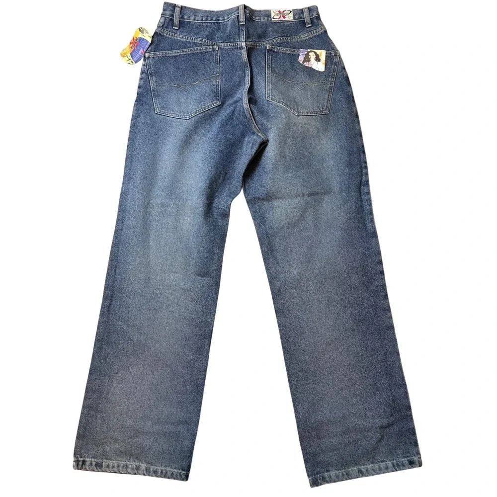 Vintage SOURCE‎ X JEANS Mens 36 Waist Blue Denim Straight Leg Pants NEW NWOT